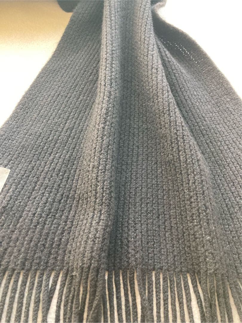 バランタイン　ピュア・カシミヤ100 旧タグ　マフラー　ブラック　美品