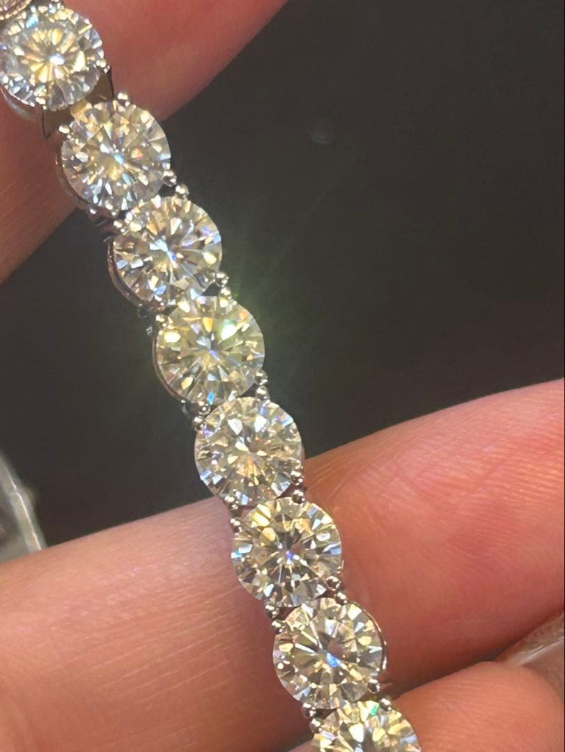 モアサナイト19.2ctテニスブレスレット➕エメクォーツリング13セット