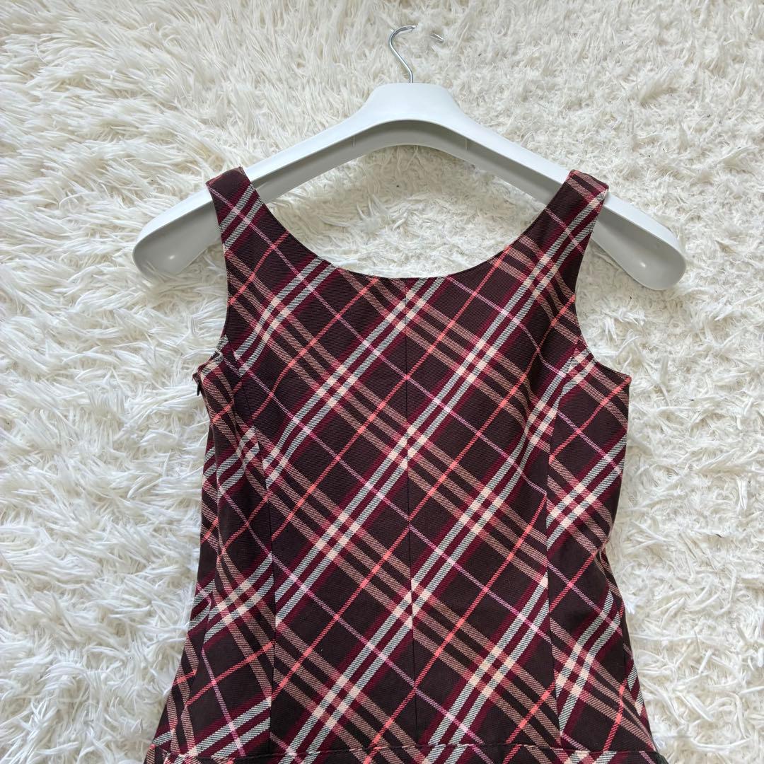 バーバリーブルーレーベル　ミニワンピース　Mサイズ　ノースリーブ　ノバチェック