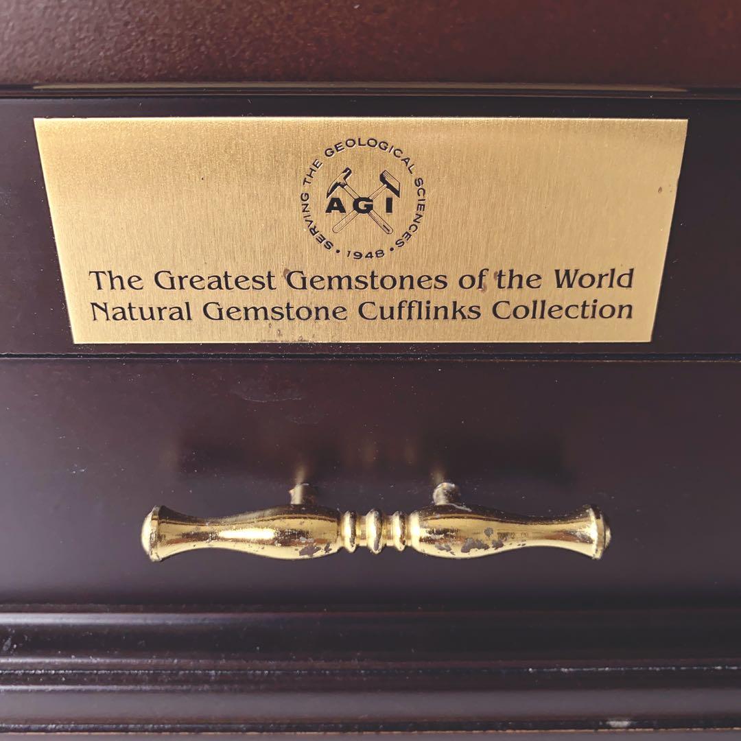 I・E・I 世界の偉大な宝石 天然石 カフス コレクション 収納ボックス付き