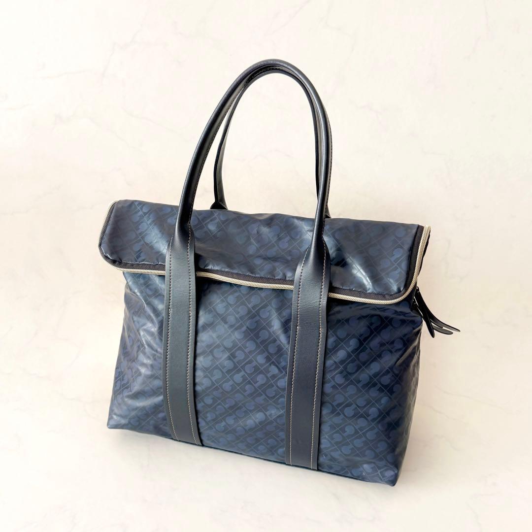 ゲラルディーニ ソフティ トート ハンドバッグ ロゴ総柄 ナイロン