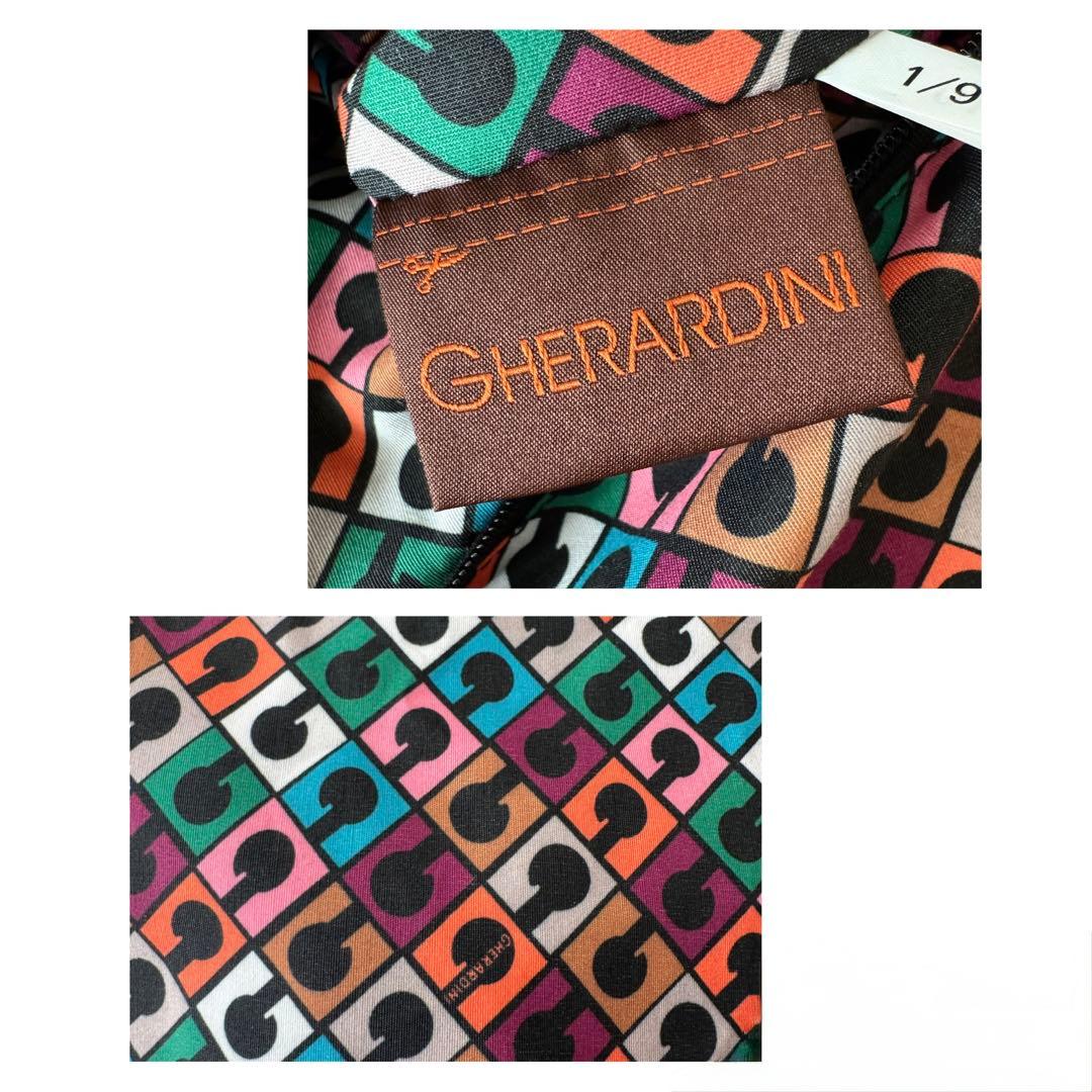 ゲラルディーニ ソフティ トート ハンドバッグ ロゴ総柄 ナイロン