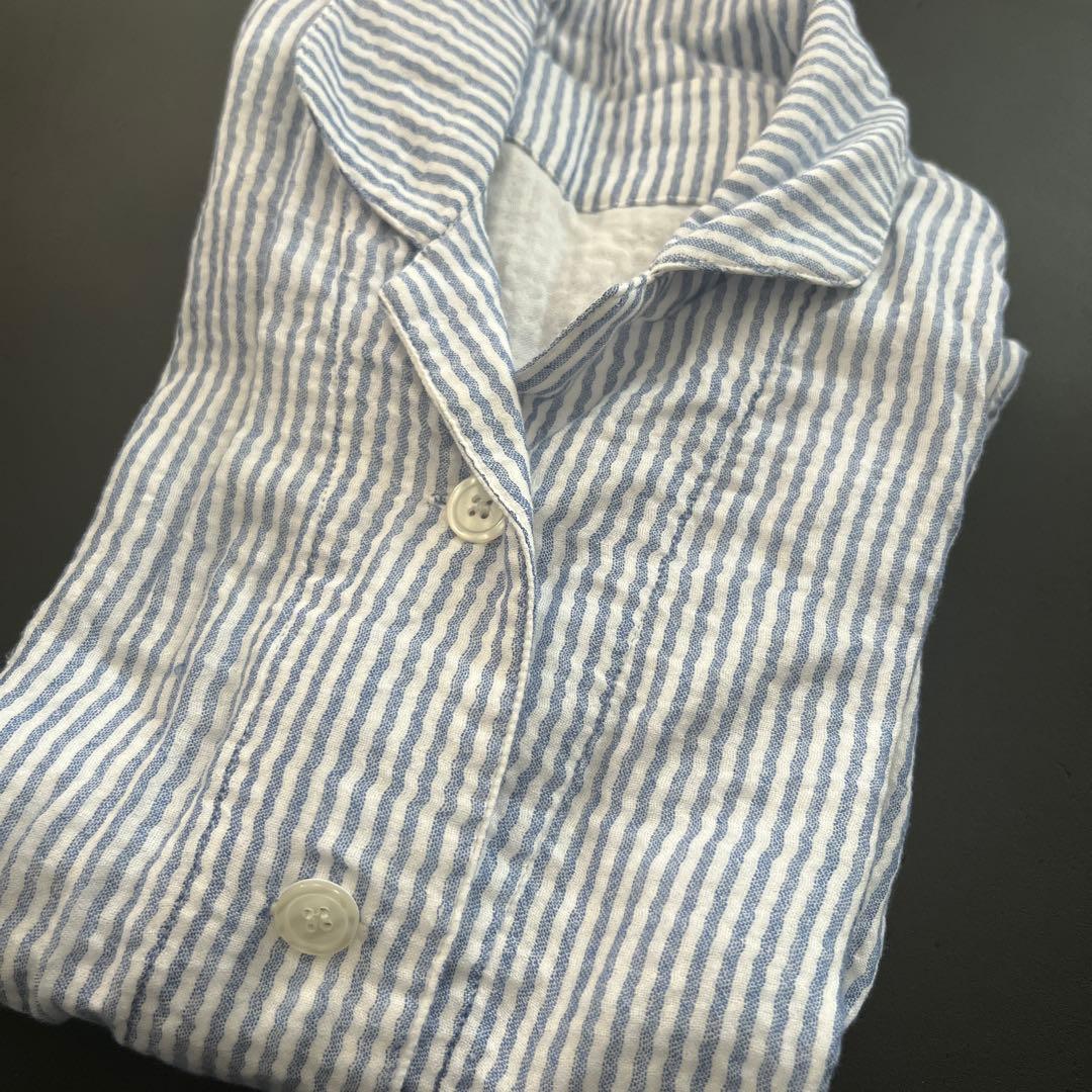 【UCHINO】マシュマロガーゼストライプ パジャマ 究極のガーゼ S