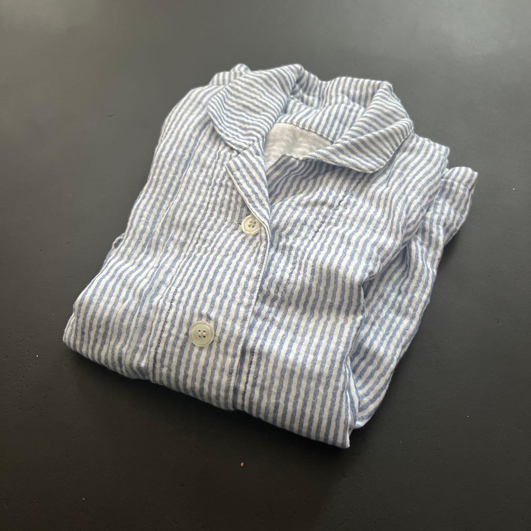 【UCHINO】マシュマロガーゼストライプ パジャマ 究極のガーゼ S