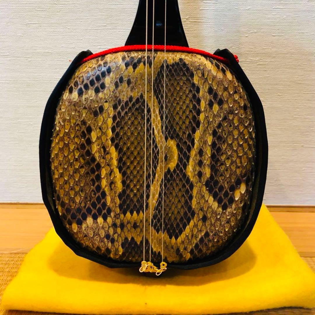 【未使用品】三味線 琉球 知念大工型 ハードケース付き 付属品あり