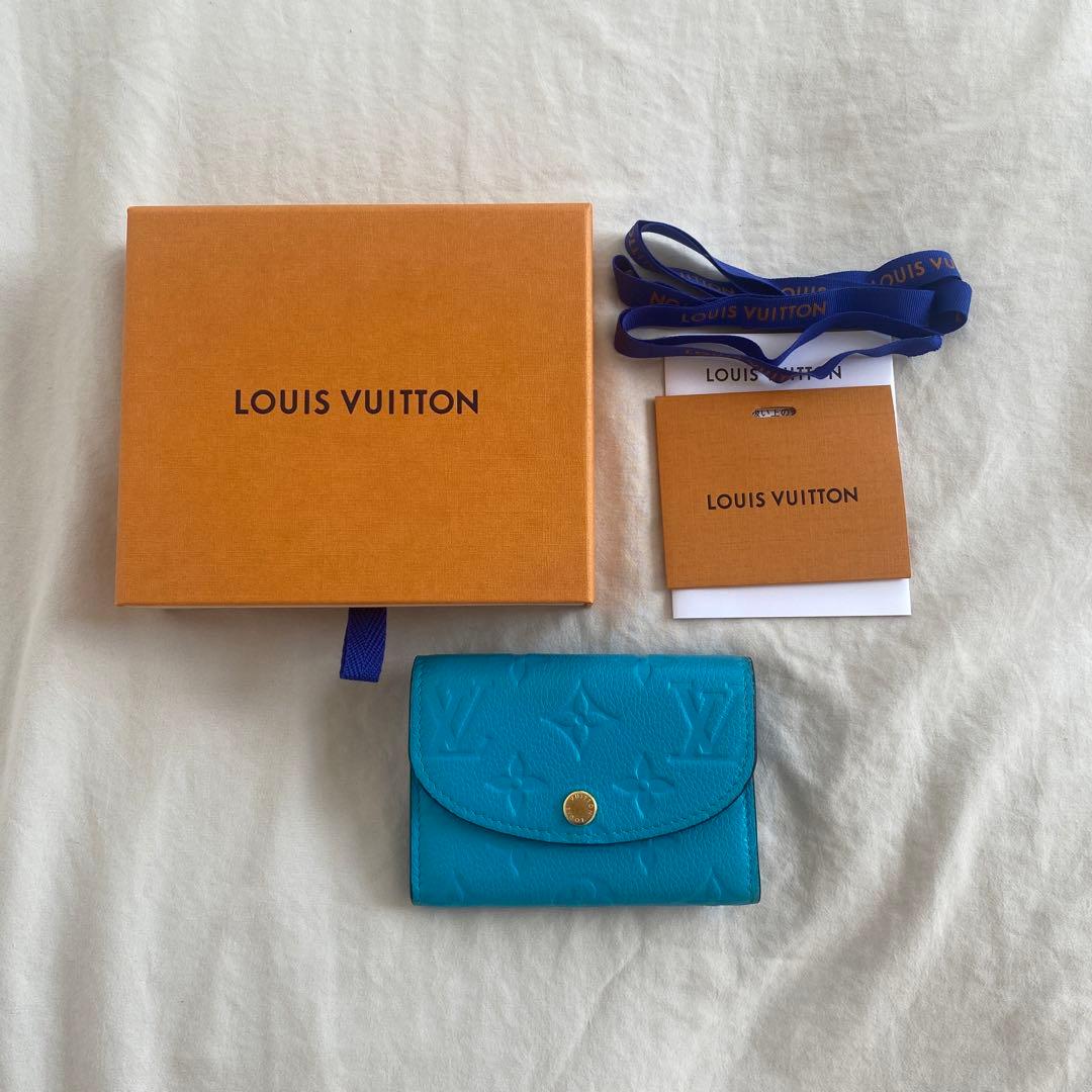 ルイヴィトン　ロザリ　ターコイズブルー　アンプラント　ポルトモネロザリ