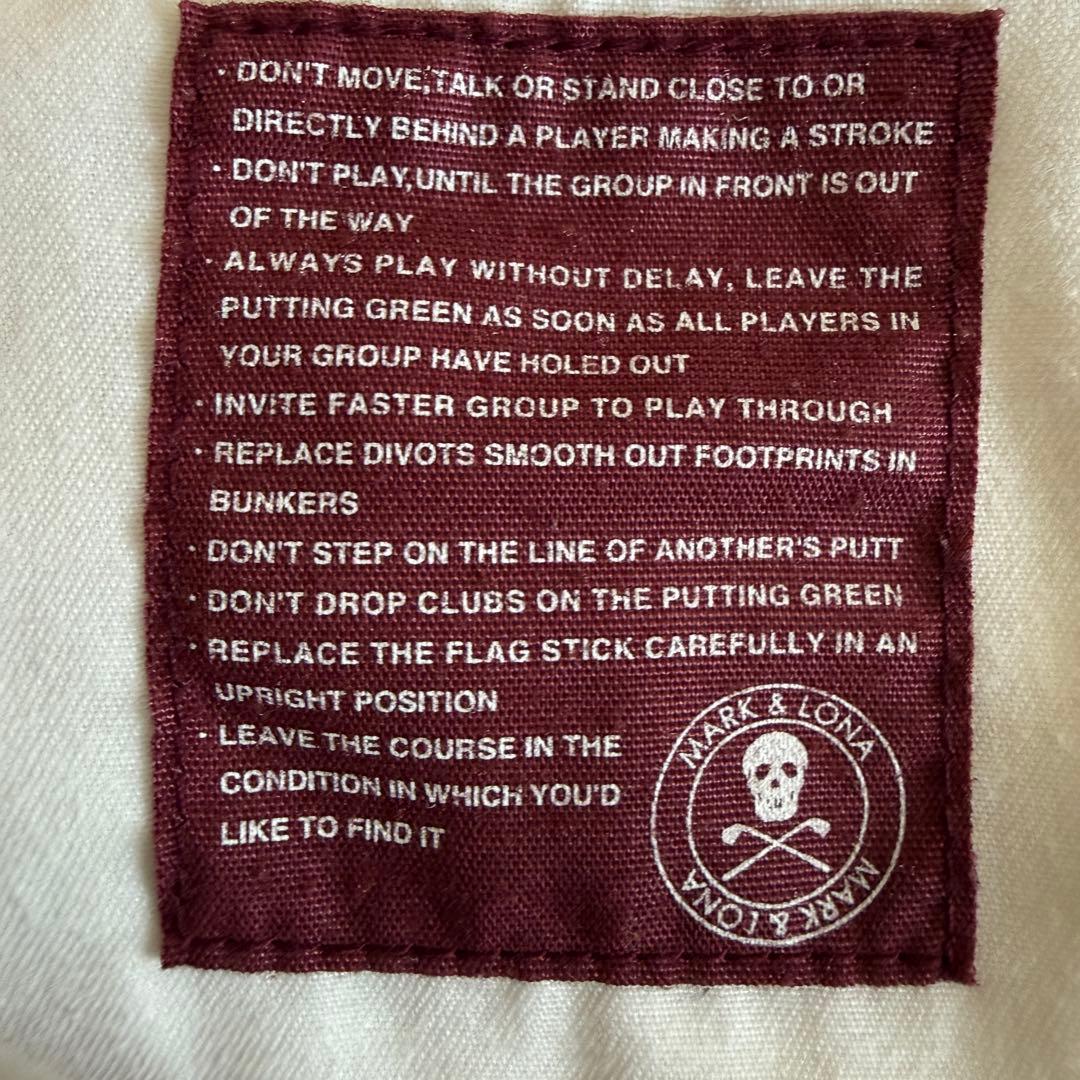 マークアンドロナ パンツ M〜L相当 白 ホワイト 総柄 スカル 迷彩