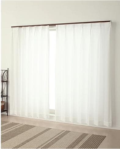 【新品未使用】カーテンレースセット丈185cm×幅150cm（2枚組）