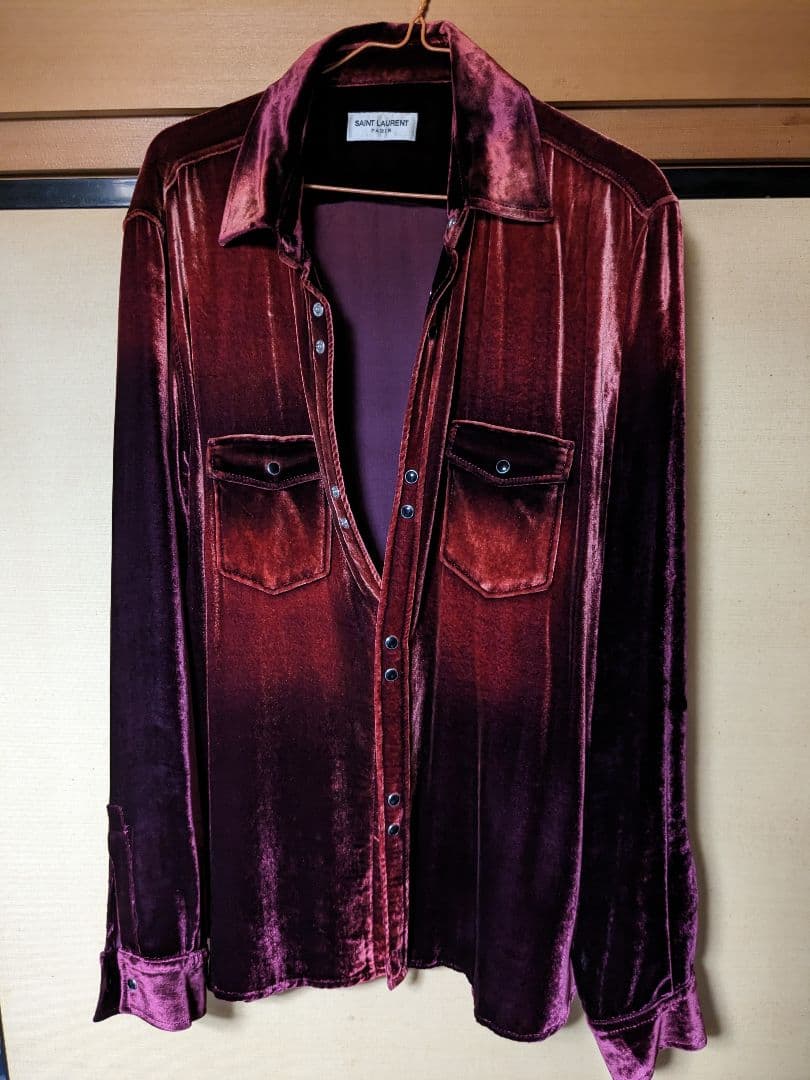 サンローラン ベロアシャツ B'z 稲葉浩志着用 木村拓哉 - メルカリ