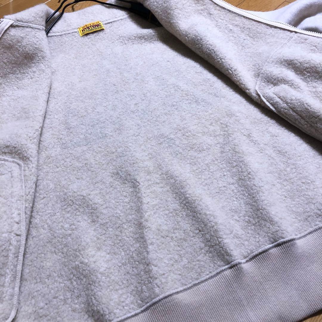 ヒステリックグラマー アンゴラ ふわふわ フリース ブルゾン バックガールズ入り