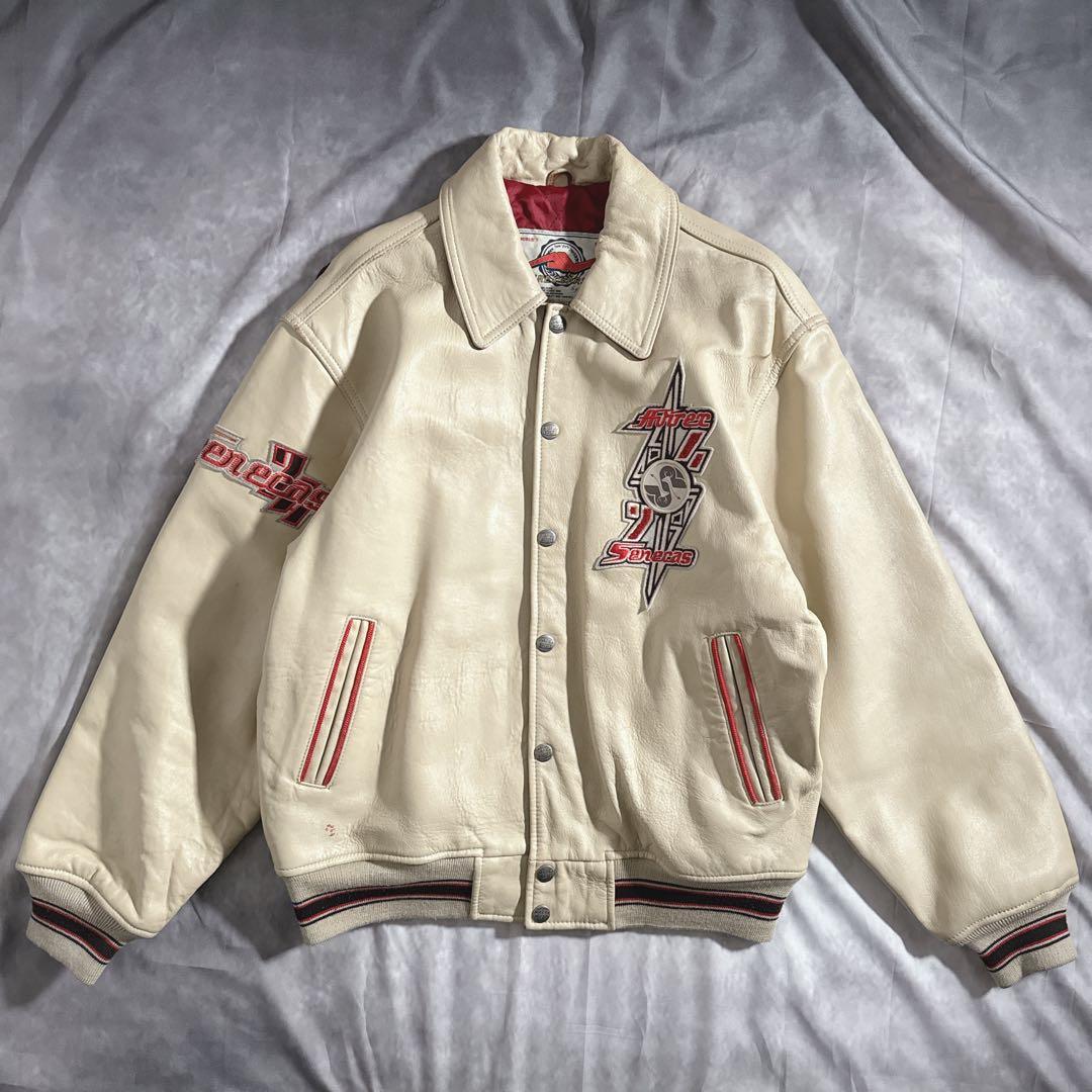 入手困難　アビレックス　スタジャン　レザージャケット インディアン　ベージュ　M
