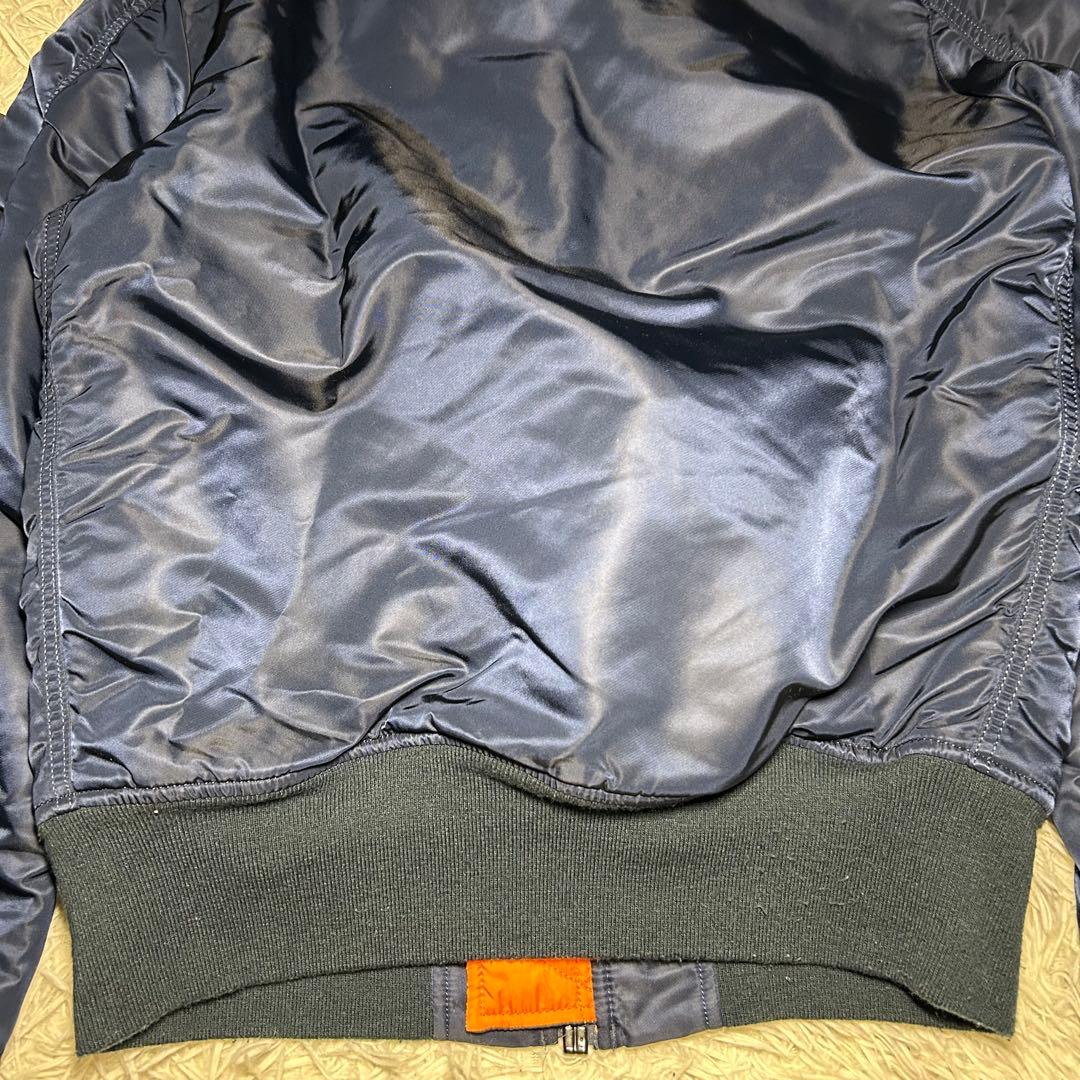 90s alpha industries ma-1 フライトジャケット　ネイビー
