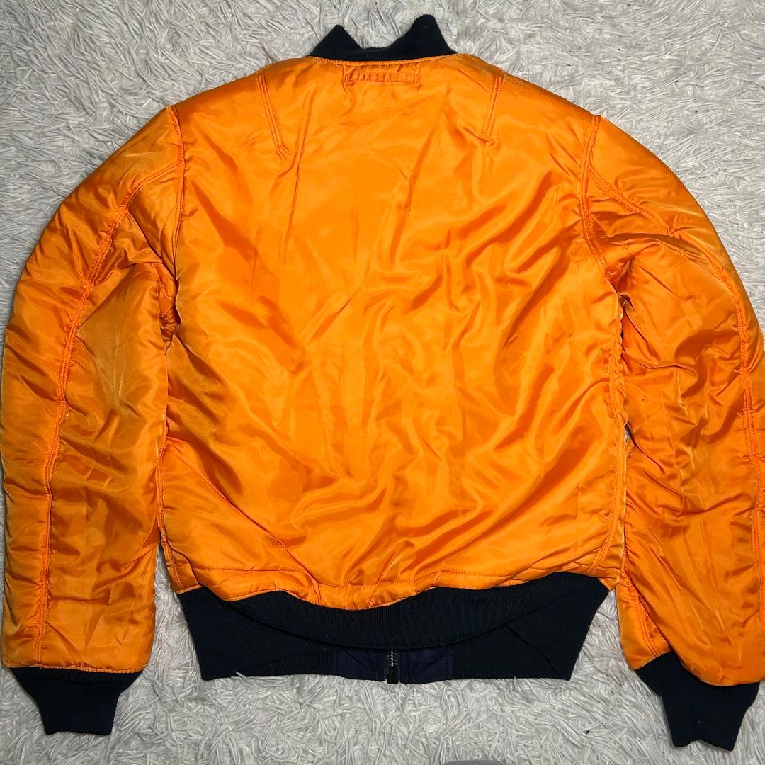 90s alpha industries ma-1 フライトジャケット　ネイビー