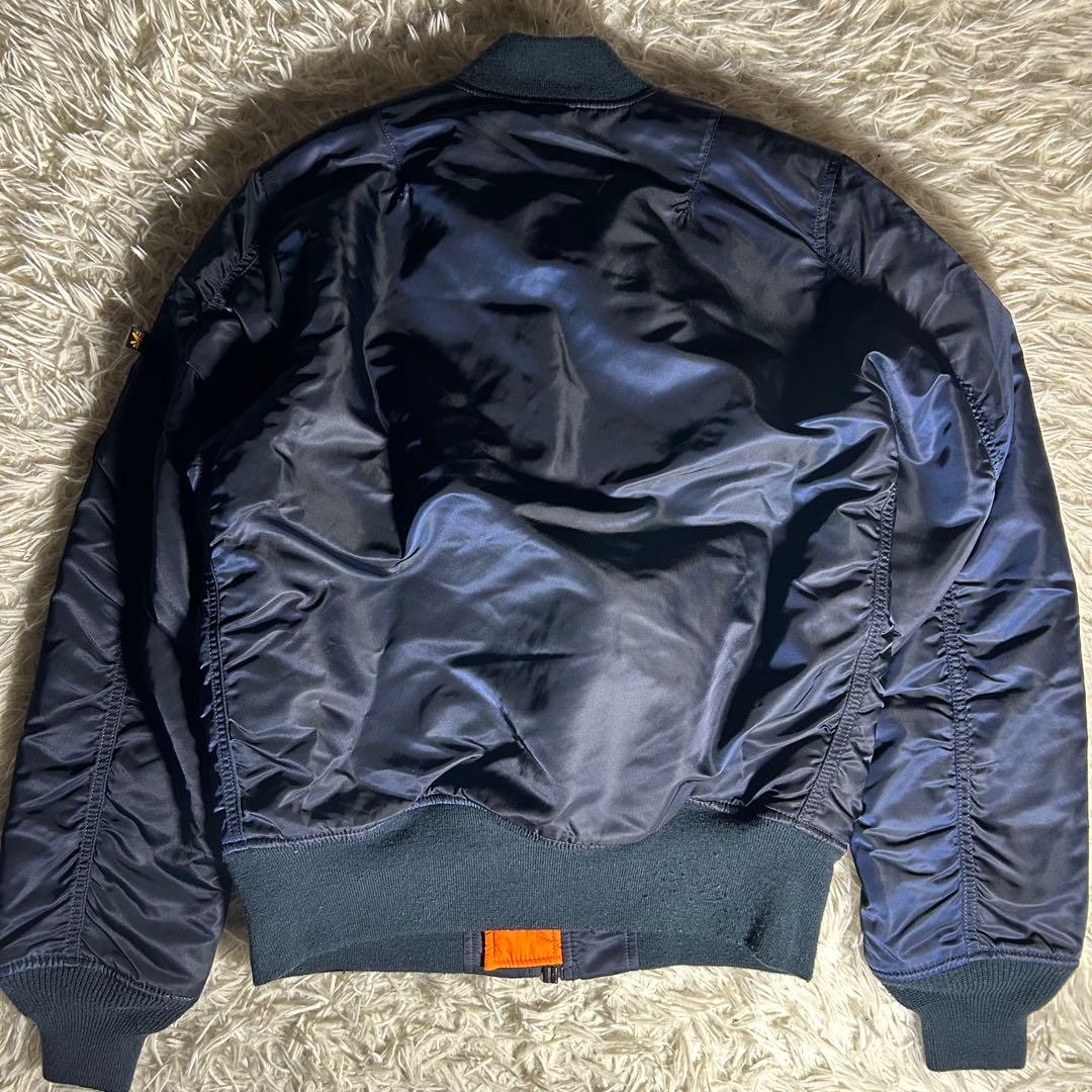 90s alpha industries ma-1 フライトジャケット　ネイビー