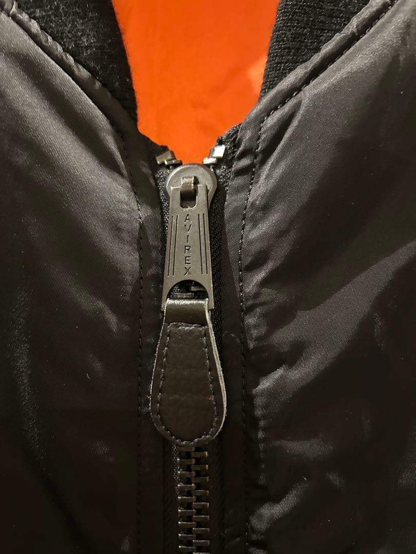【美品】AVIREX MA-1 COMMERCIAL ブラック