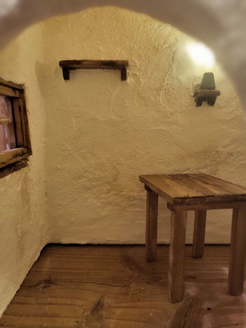 ミニチュアハウス ドールハウス　アンティーク風　　間接照明