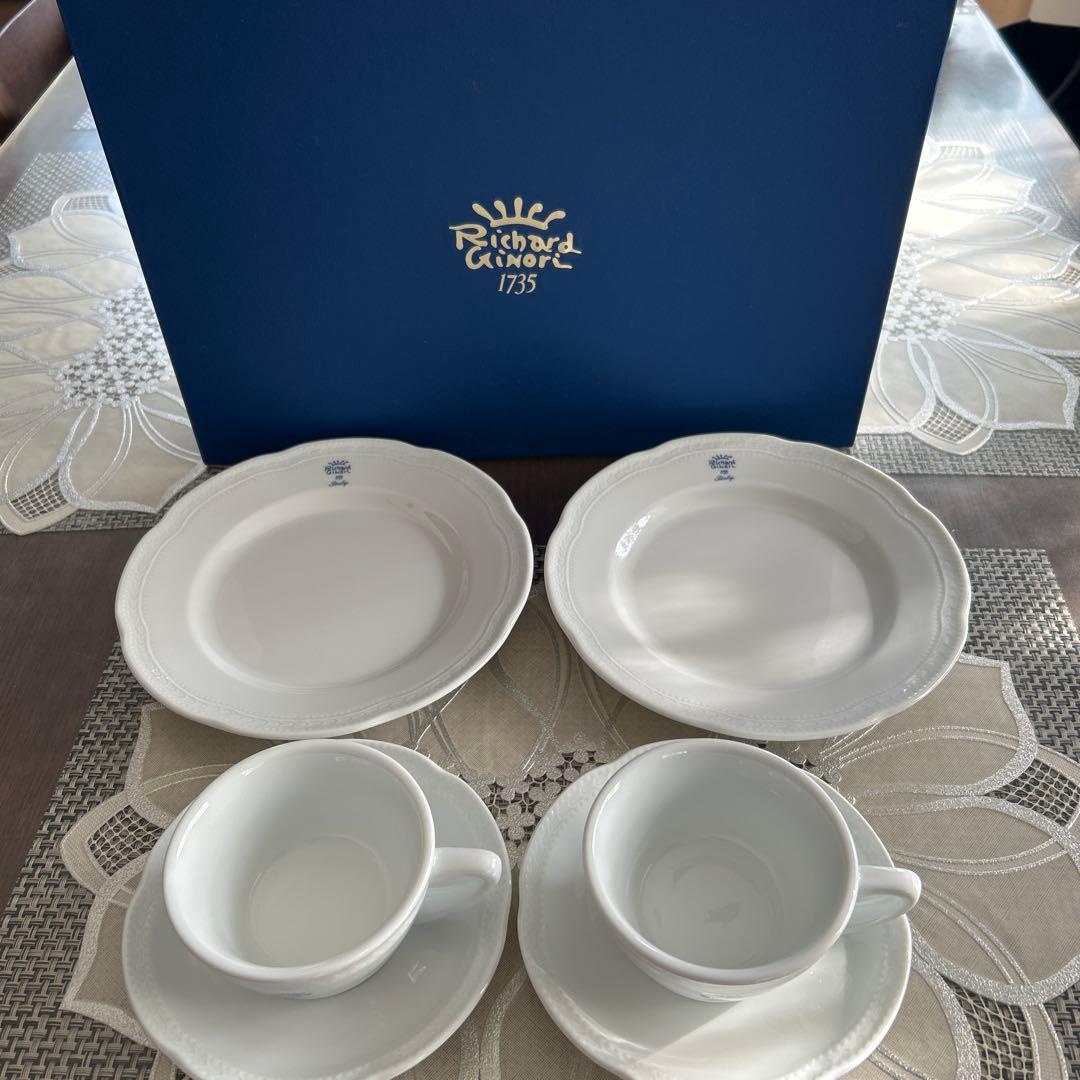 未使用品】リチャードジノリ ボンジョルノ ブルーロゴ トリオ ペア