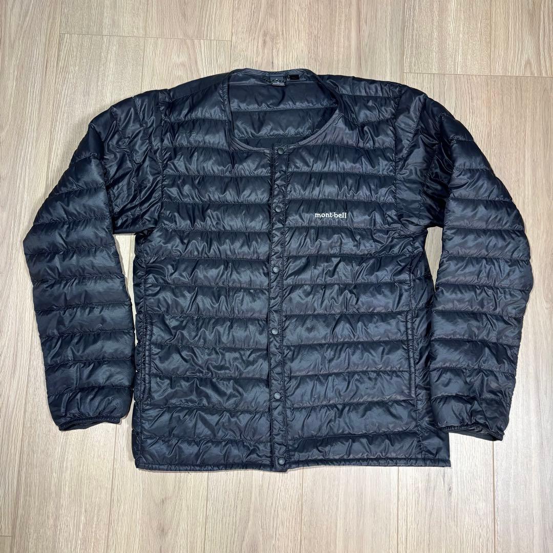 モンベル　収納袋付き ブラック スペリオ　ラウンドネックジャケット