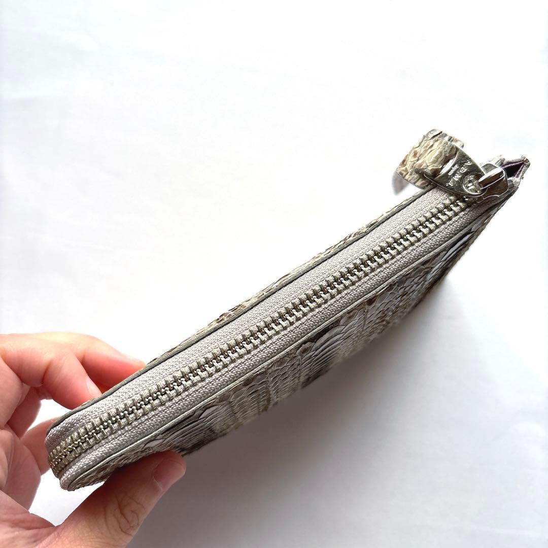 ADMJ スネークレザー スワロフスキークリスタル付きオーガナイザーパース