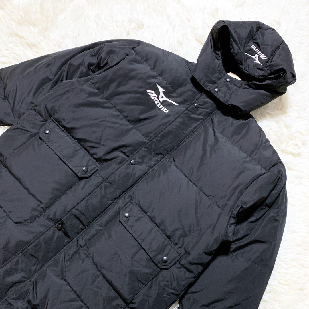 【最終価格】★mizuno ミズノ ダウン ベンチコート ブラック2XL