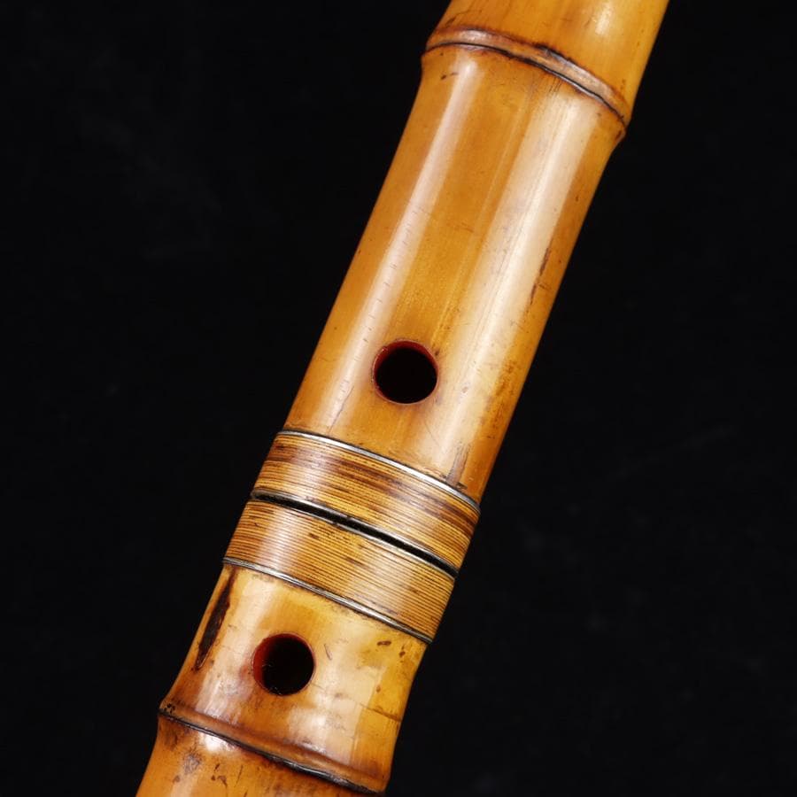 Y3273-3 琴古流 尺八 隆風銘 銀三線 全長48㎝ 竹製 EE - メルカリ