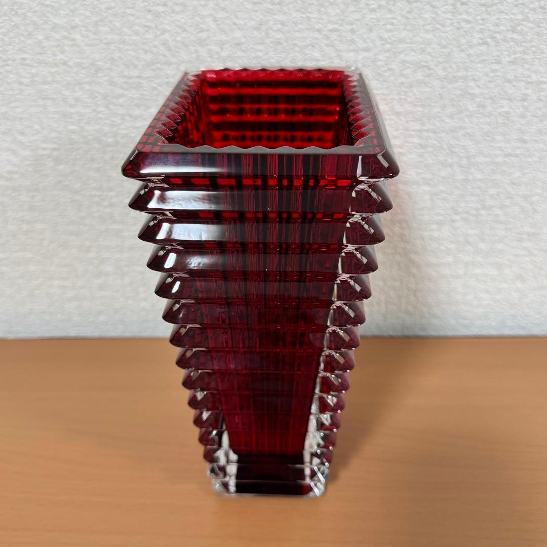 最終値下げ】Baccarat バカラ アイ ベース スクウェア レッド 花瓶