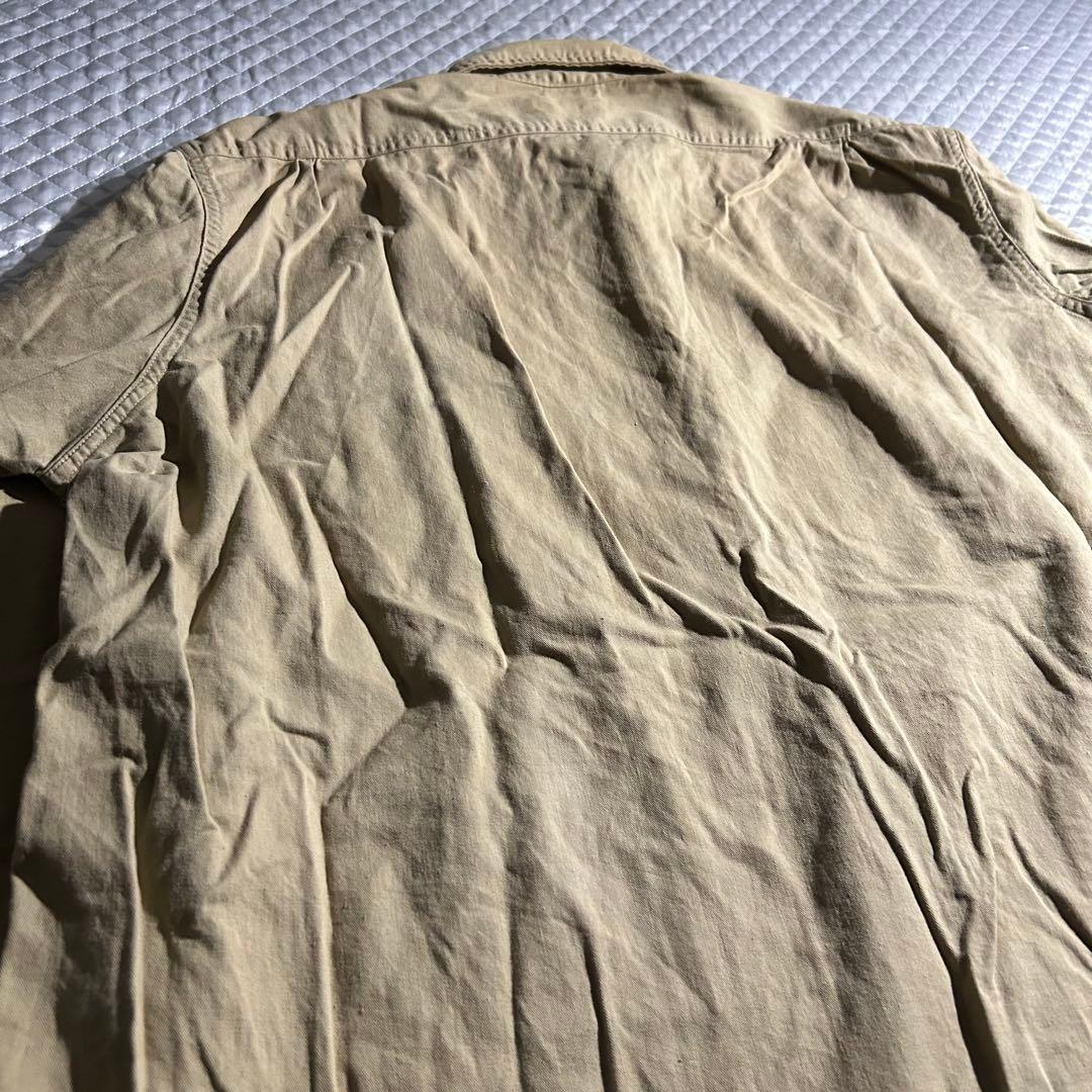 い*も様 50s vintage USA製 ツイルシャツ マチ付き コットン L