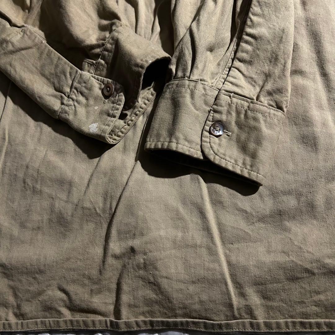 い*も様 50s vintage USA製 ツイルシャツ マチ付き コットン L
