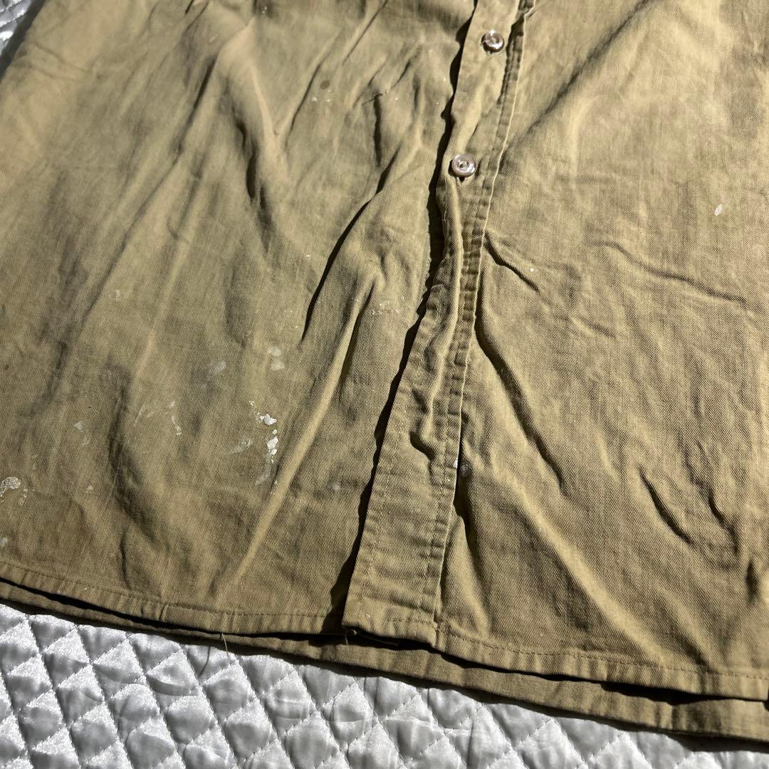 い*も様 50s vintage USA製 ツイルシャツ マチ付き コットン L