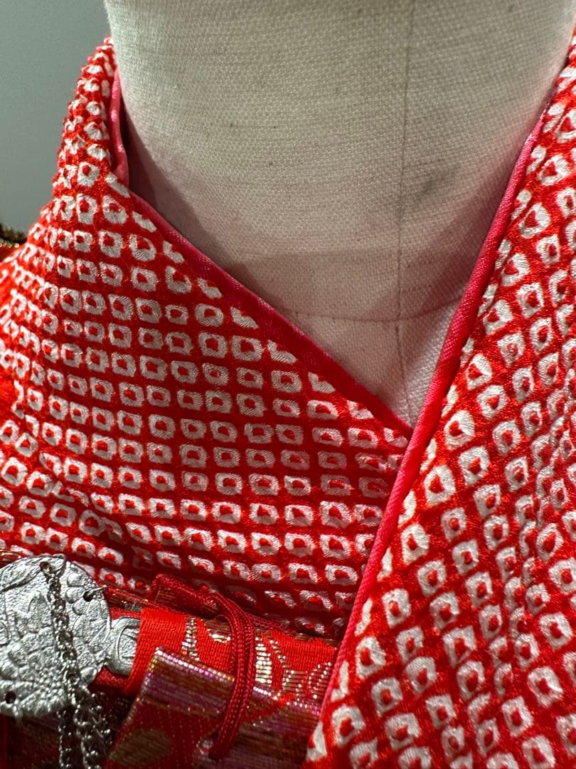 高級　豪華総絞り　鹿子絞り　七五三　着物　フルセット