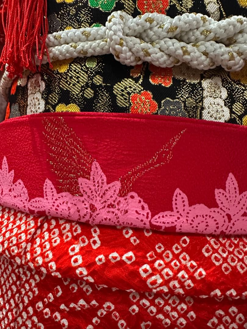 高級　豪華総絞り　鹿子絞り　七五三　着物　フルセット