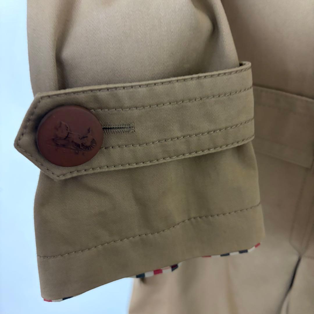 ク*ー様 セリーヌ コート　ホースボタン　グレージュ　チェック柄　ベルト付き