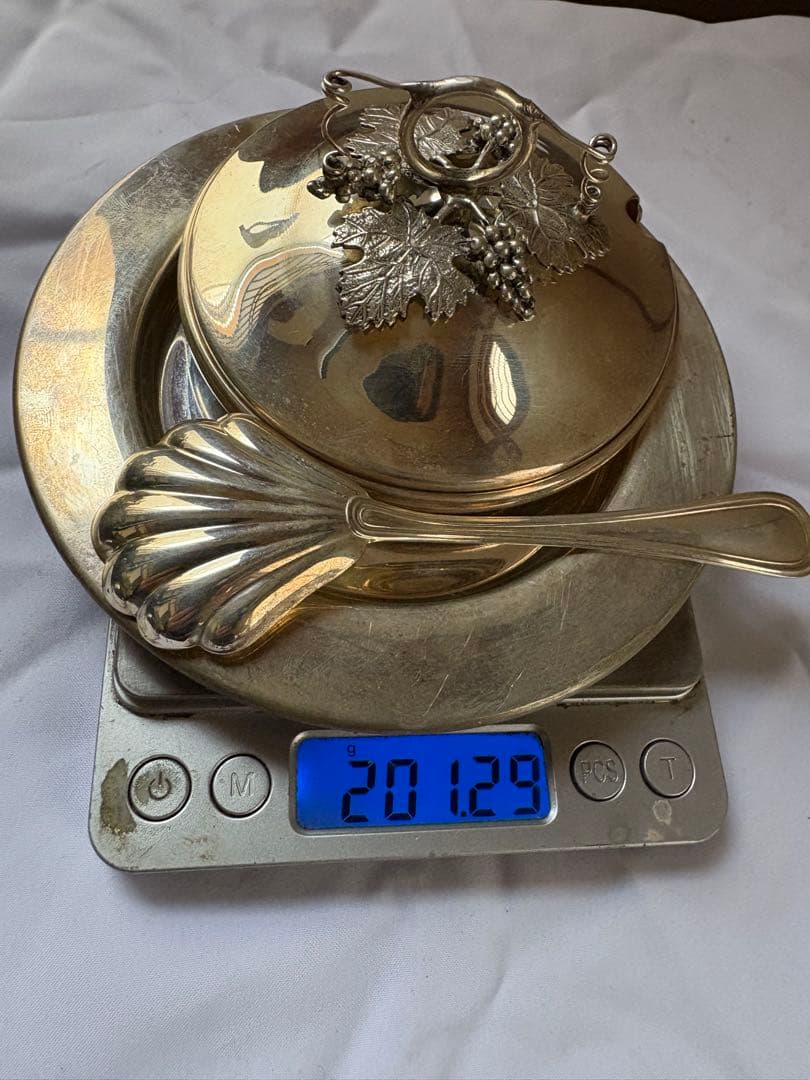 銀製コンディメントセット スプーン付き