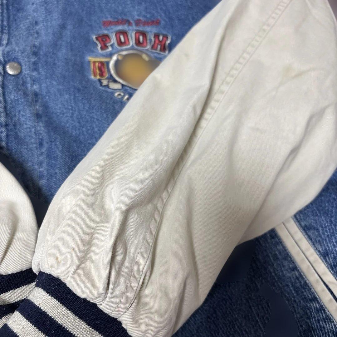 【サイズXXL 総刺繍】90s Disney くまのプーさん デニム スタジャン