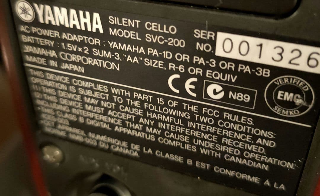YAMAHA サイレントチェロ　SVC-200