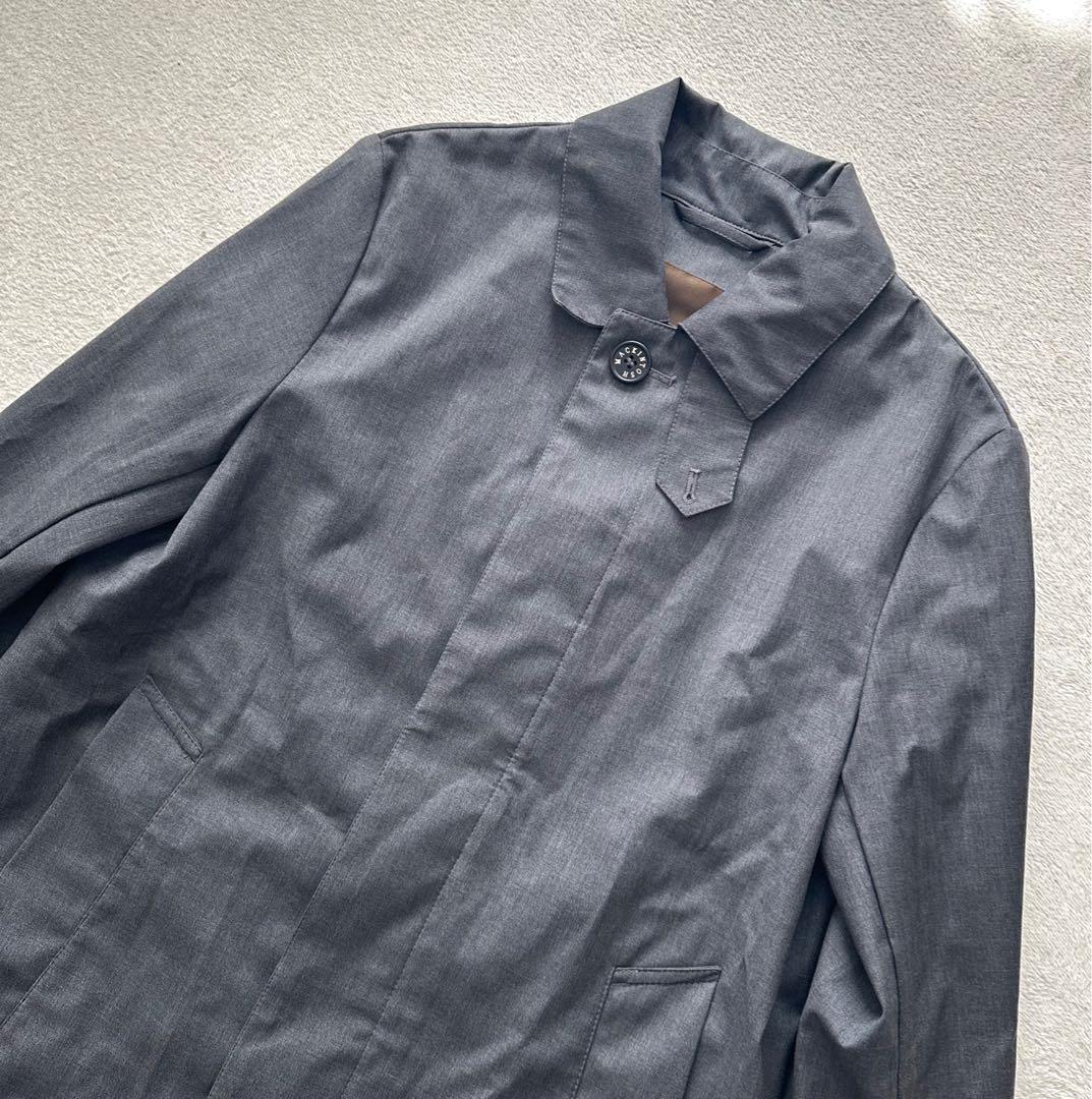 マッキントッシュ　ステンカラーコート　ロングコート　ウール　グレー