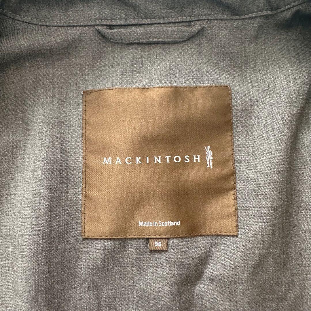 マッキントッシュ　ステンカラーコート　ロングコート　ウール　グレー