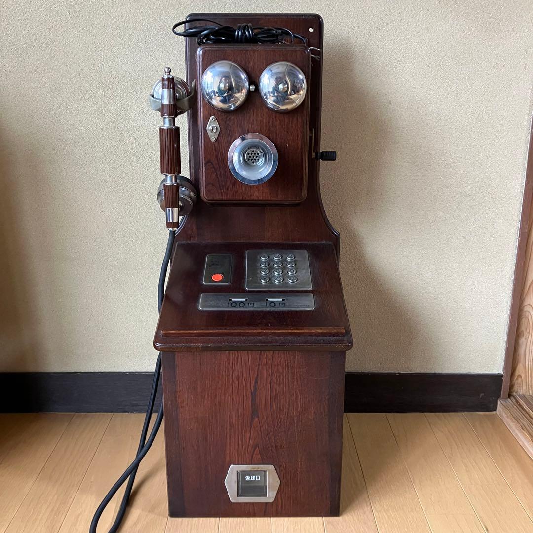 クラシックピンクTEL 昭和レトロ電話機アンティークインテリア小道具