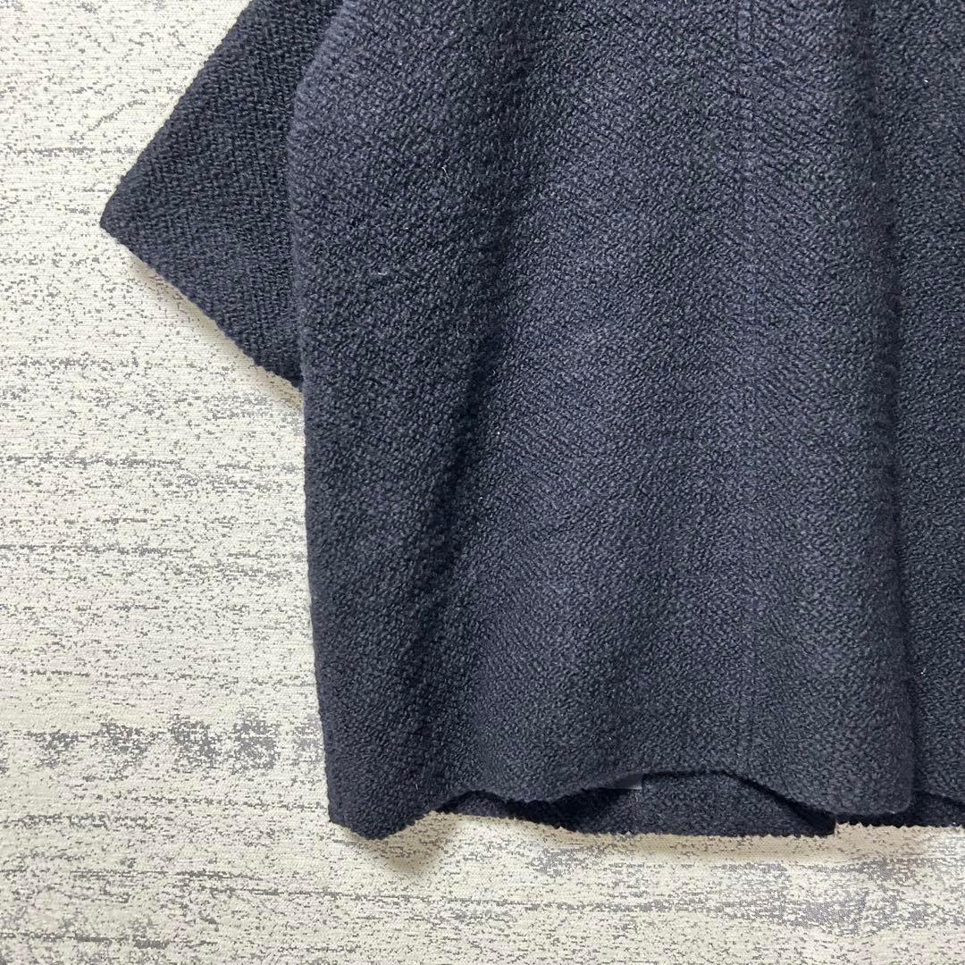 フレームワーク ポンチョコート ネイビー Sサイズ オーバーサイズ ノー