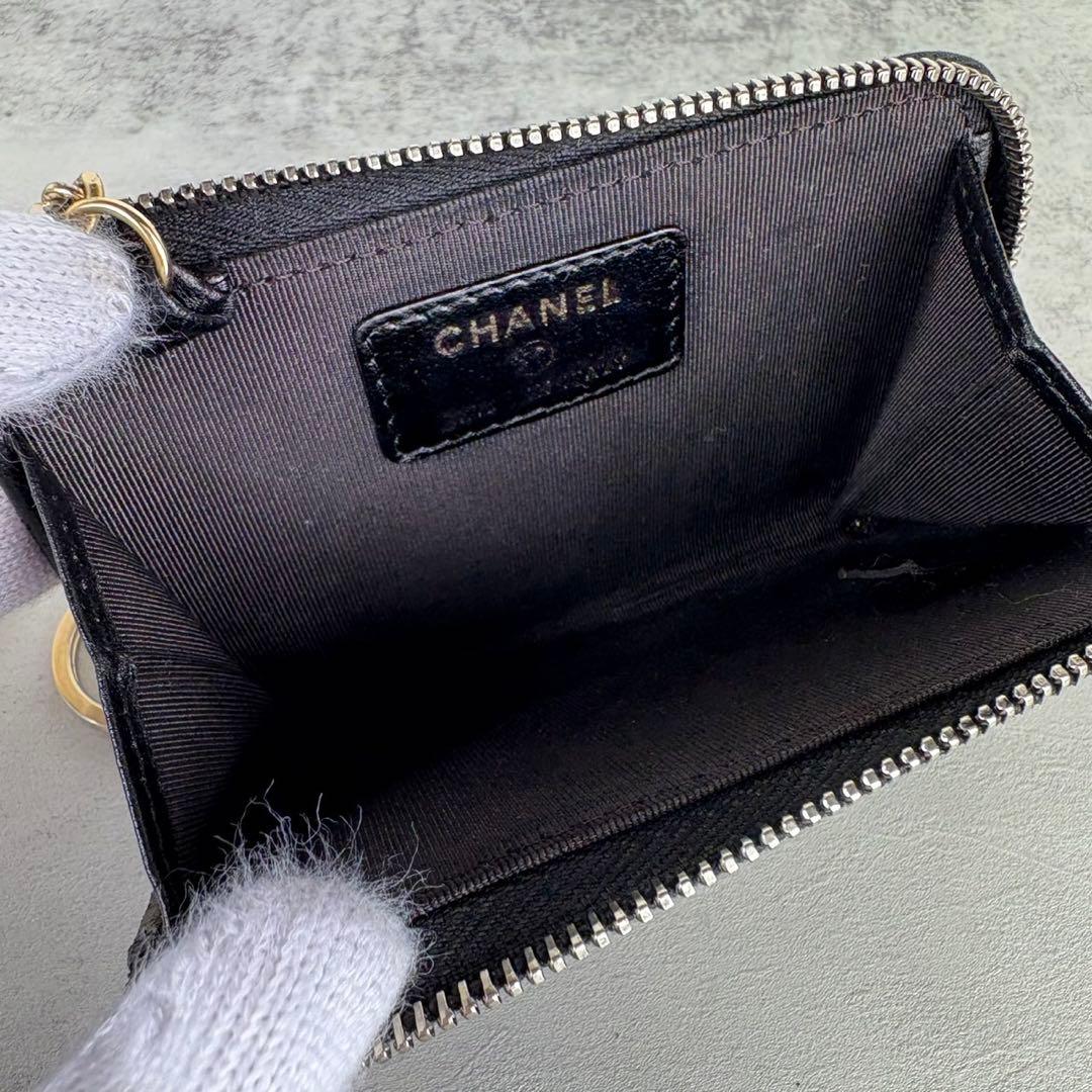 CHANEL シャネル　ラムスキンケース　カードケース　財布