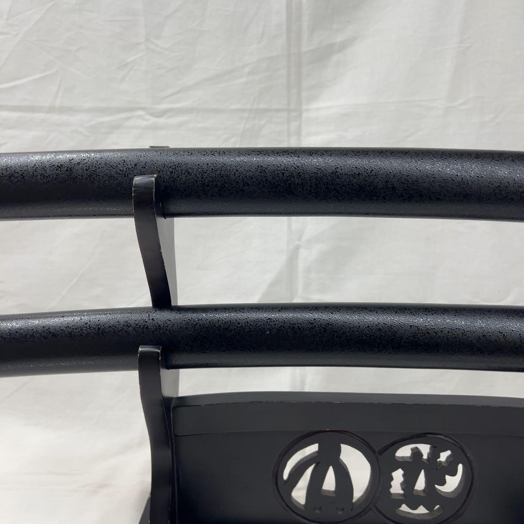 【模造刀】二本差し 太刀 脇差 鶴 鍔 黒鞘 日本刀