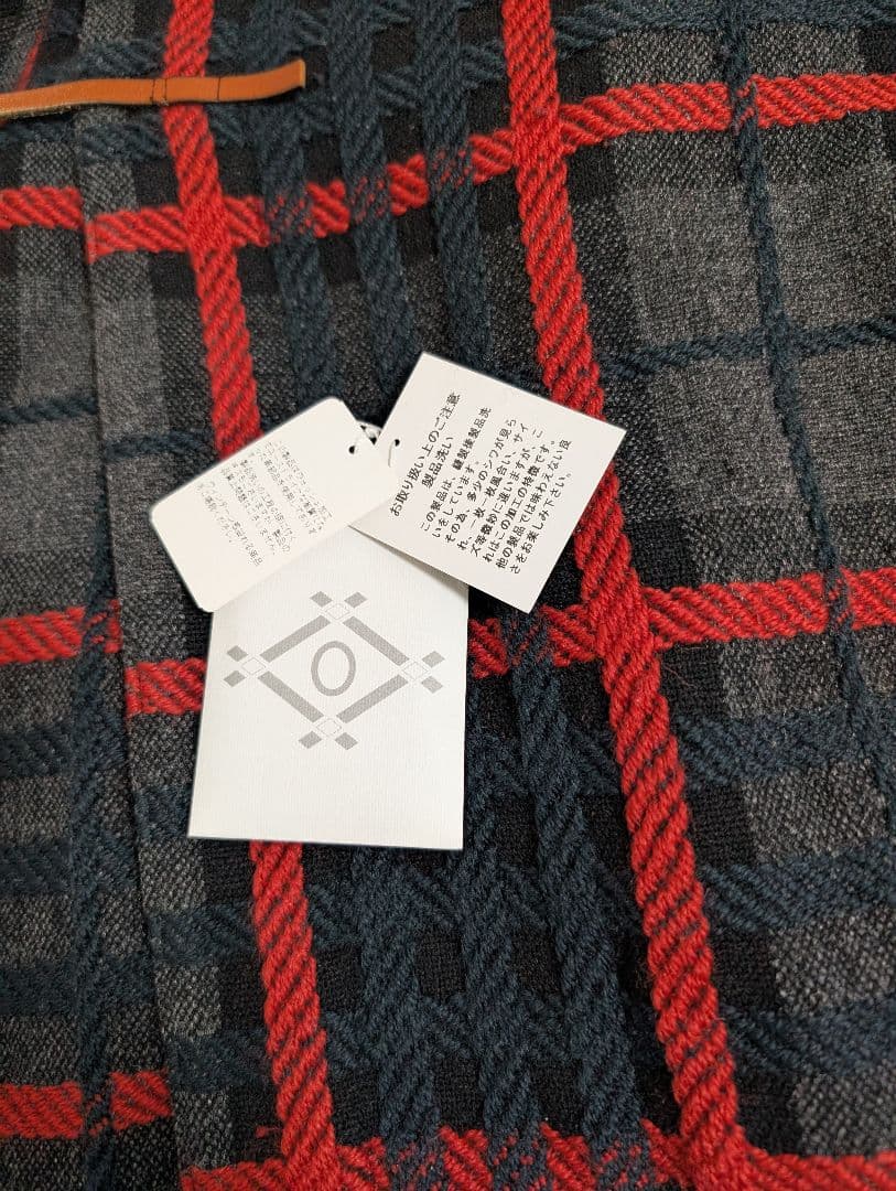 値下げ　㉕儀右ヱ門　KURUMI 久留米絣　ロング巻きスカート　グレー