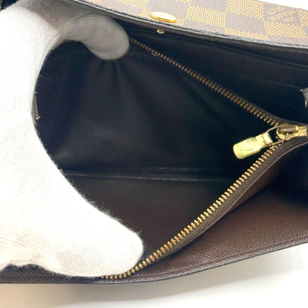 ルイヴィトン ダミエ 長財布 ポルトフォイユ 折り財布 二つ折り財布 レザー