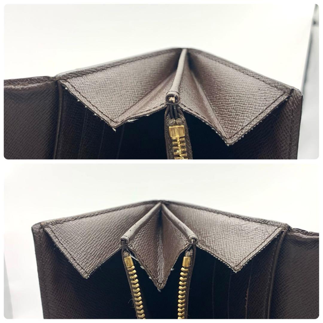 ルイヴィトン ダミエ 長財布 ポルトフォイユ 折り財布 二つ折り財布 レザー