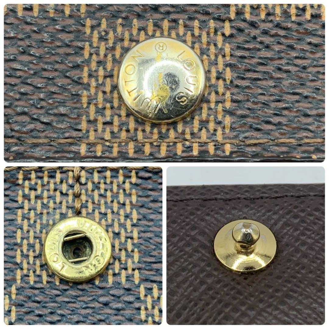 ルイヴィトン ダミエ 長財布 ポルトフォイユ 折り財布 二つ折り財布 レザー