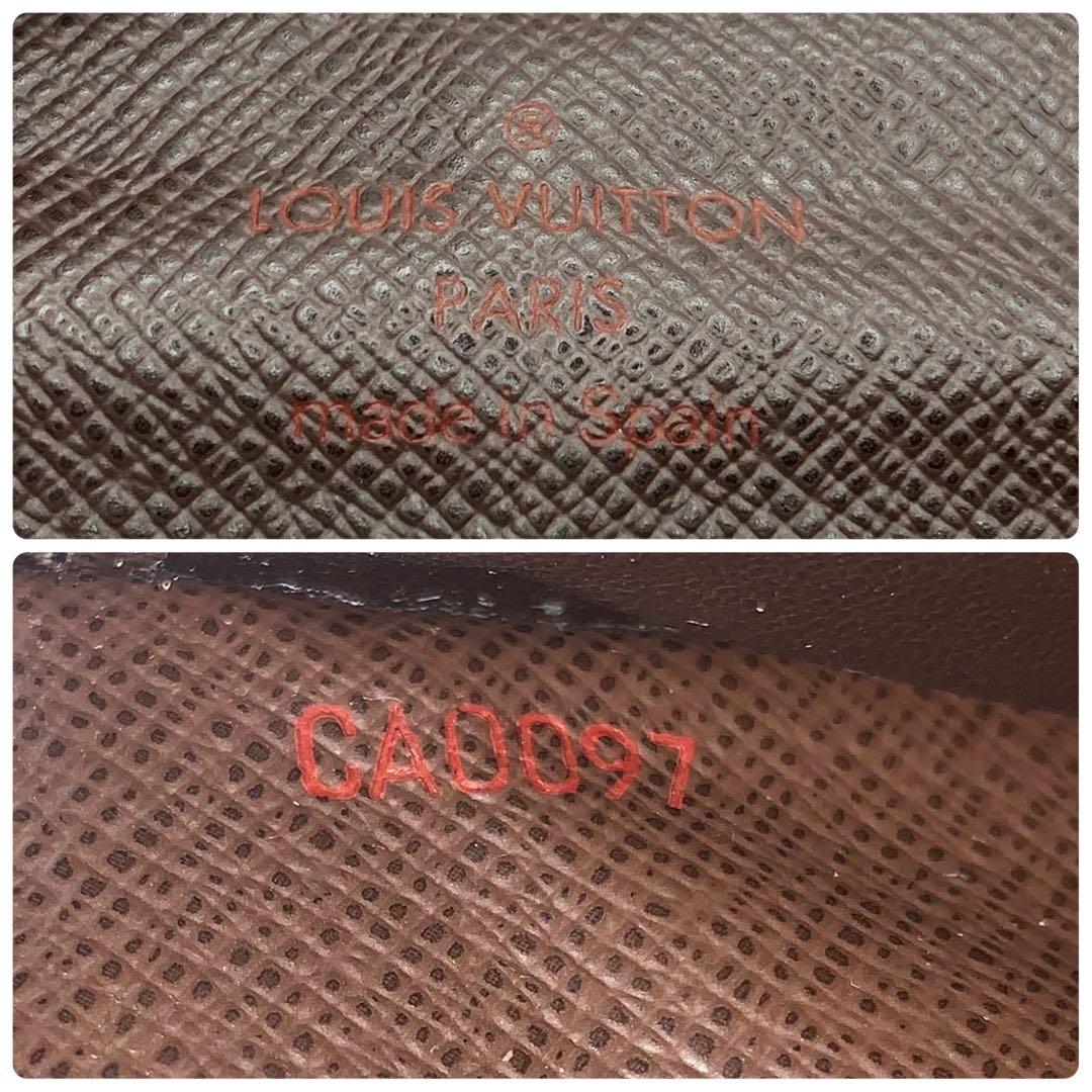 ルイヴィトン ダミエ 長財布 ポルトフォイユ 折り財布 二つ折り財布 レザー