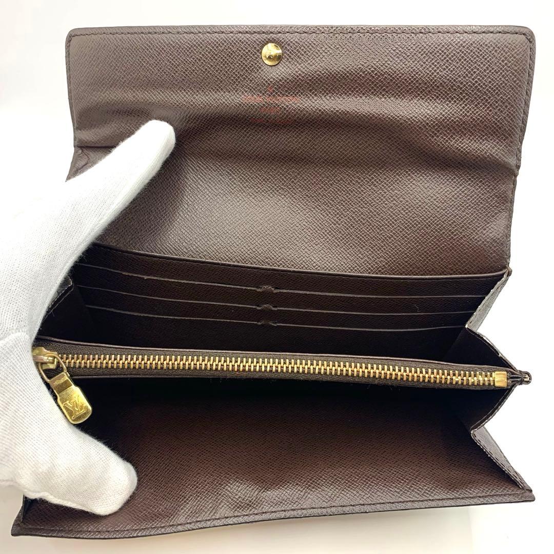 ルイヴィトン ダミエ 長財布 ポルトフォイユ 折り財布 二つ折り財布 レザー