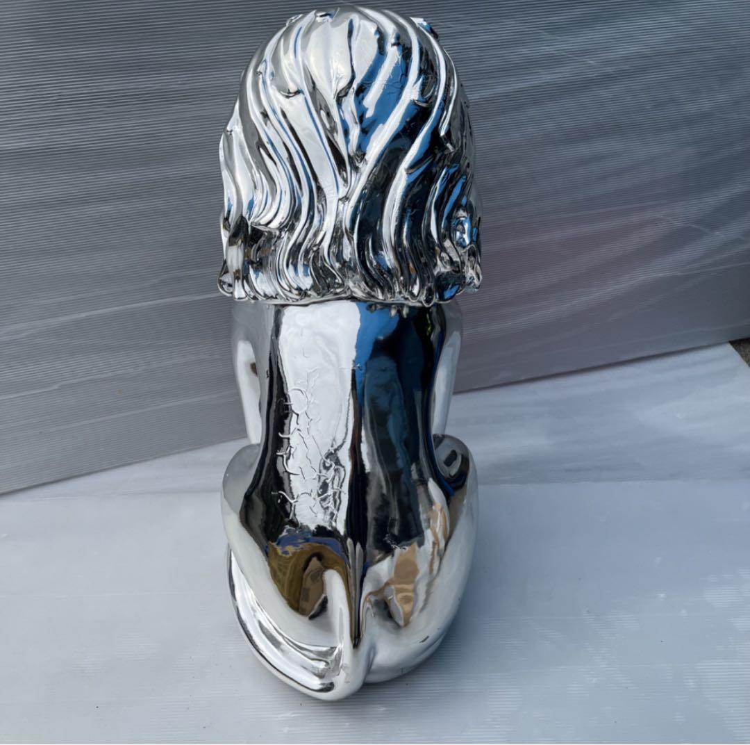 ライオン シルバー 置物 インテリア