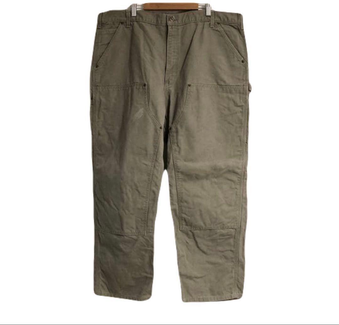 90s カーハート ペインターパンツ ダブルニー USA W42 L30 カーキ