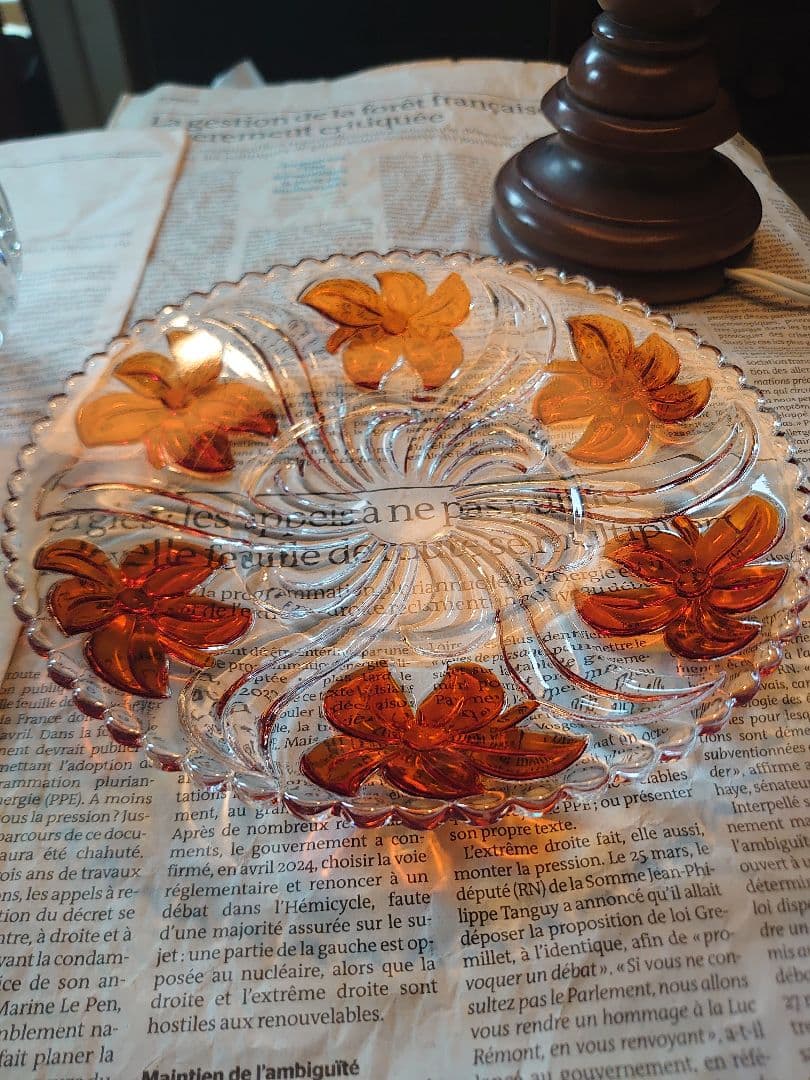 「売約済」1900s'アンティーク「Sant Louis 」デキャンタプレート付